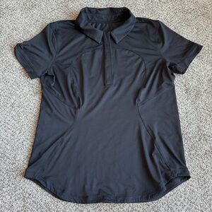 lululemon athletica Black Button Down Polo Tennis Shirt *check measurements